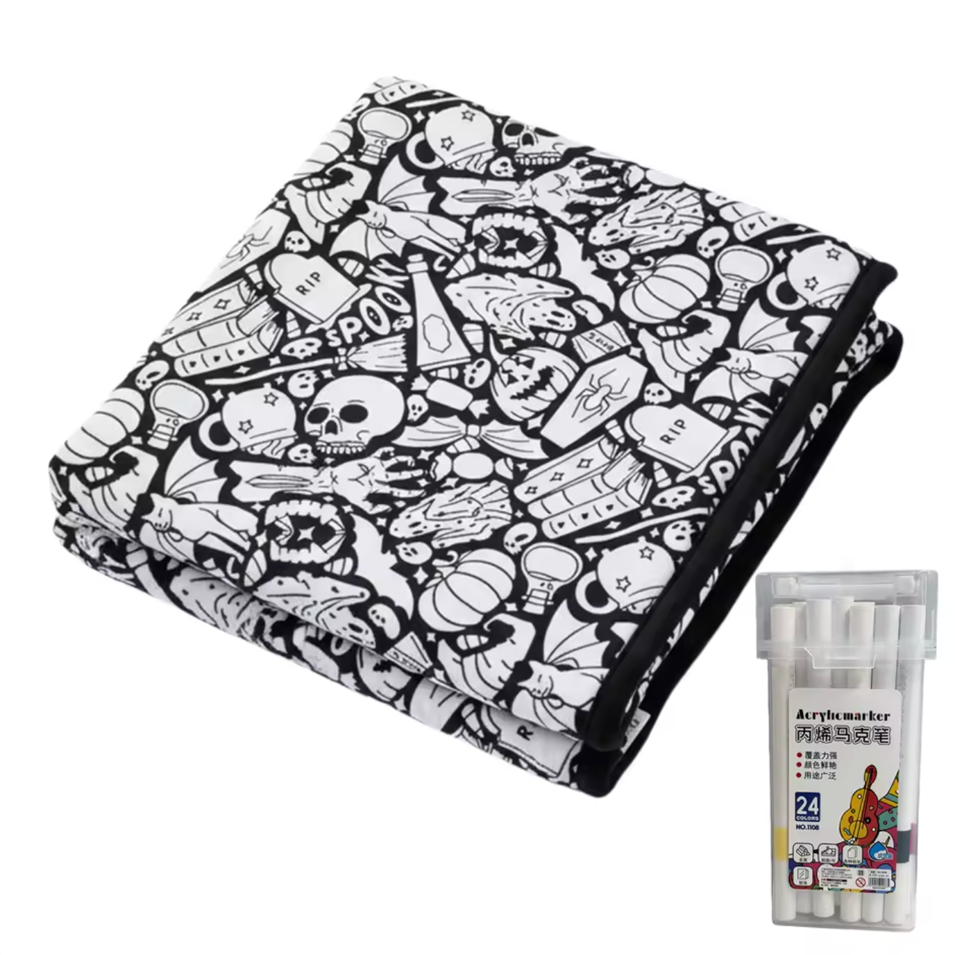 Boo Colouring Blanket